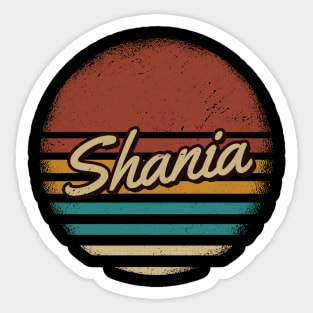 Shania Vintage Text Sticker